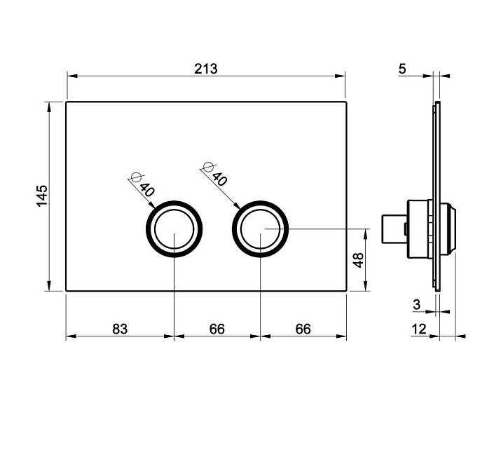 Клавиша Gessi VENTI20 - фото-2 | interior market