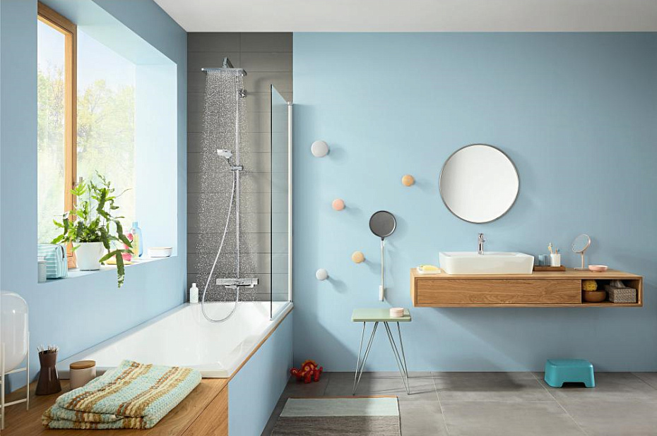 Смеситель для ванны HANSGROHE Croma E Showerpipe 280 1jet - фото-2 | interior market