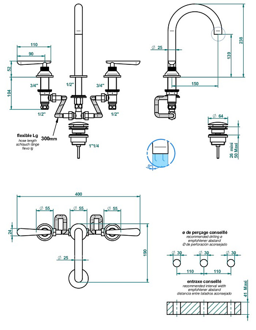 Смеситель для раковины THG Dean - фото-4 | interior market