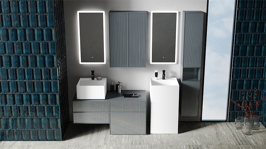 Зеркало для ванной SALINI ARMONIA прямоугольное с двойной LED подсветкой - фото-3 | interior market