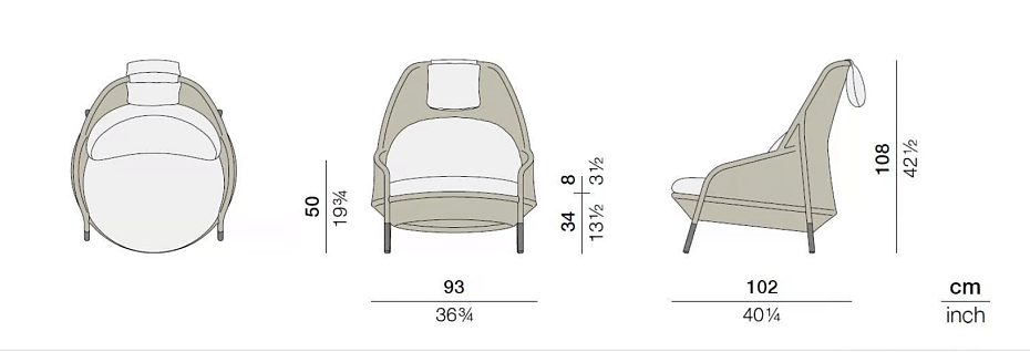 Кресло для улицы Dedon AHNDA - фото-4 | interior market