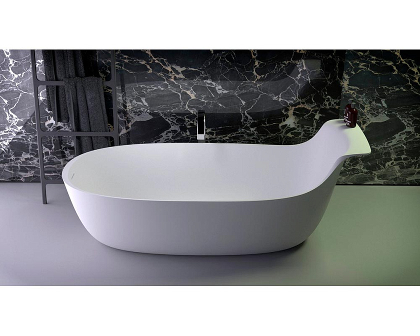 Knief K.Stone 0600-010-01 ванна PRIME OVAL отдельностоящая с высокой спинкой, 195x85x75/50Hсм - фото-1 | interior market
