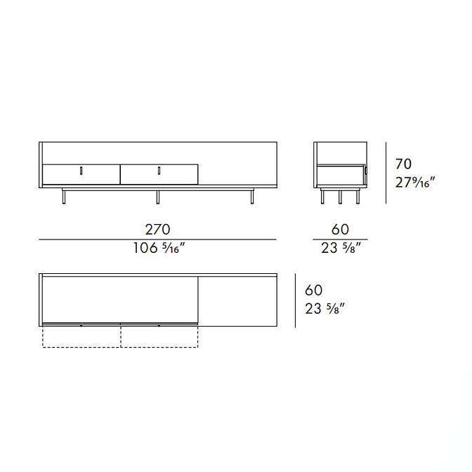 Тумба под ТВ Turri Axium - фото-4 | interior market
