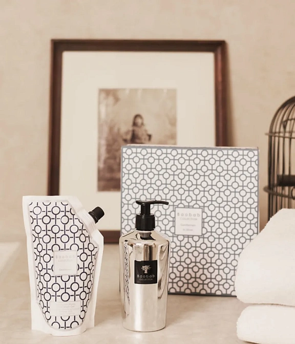 Набор: моющий гель для рук Baobab GENTLEMEN IN SILVER 350 мл + рефилл 35 мл - фото-2 | interior market