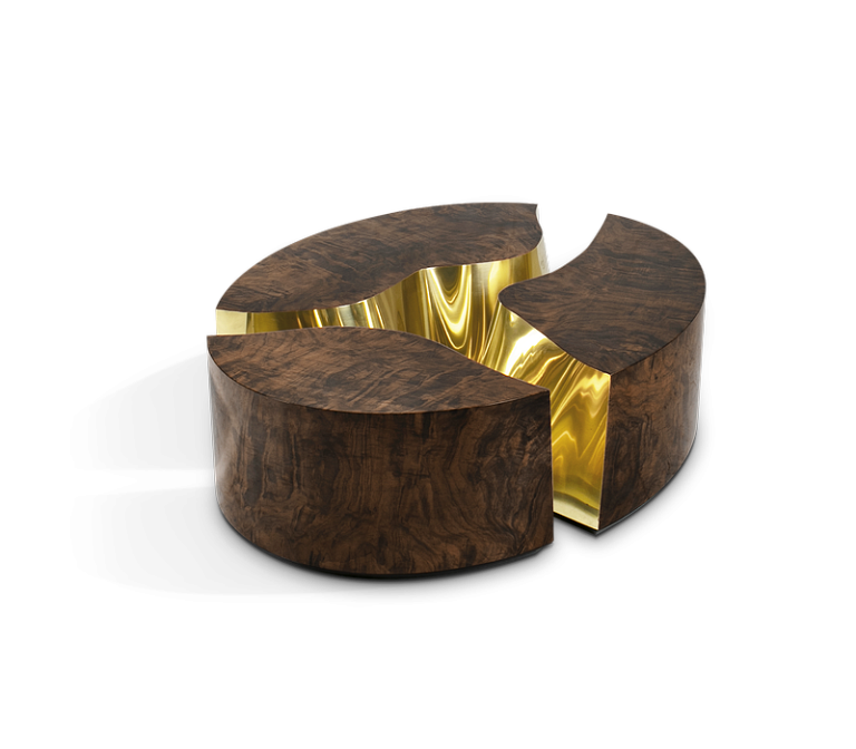 Журнальный столик Boca do Lobo Lapiaz Oval Walnut Center Table - фото-3 | interior market