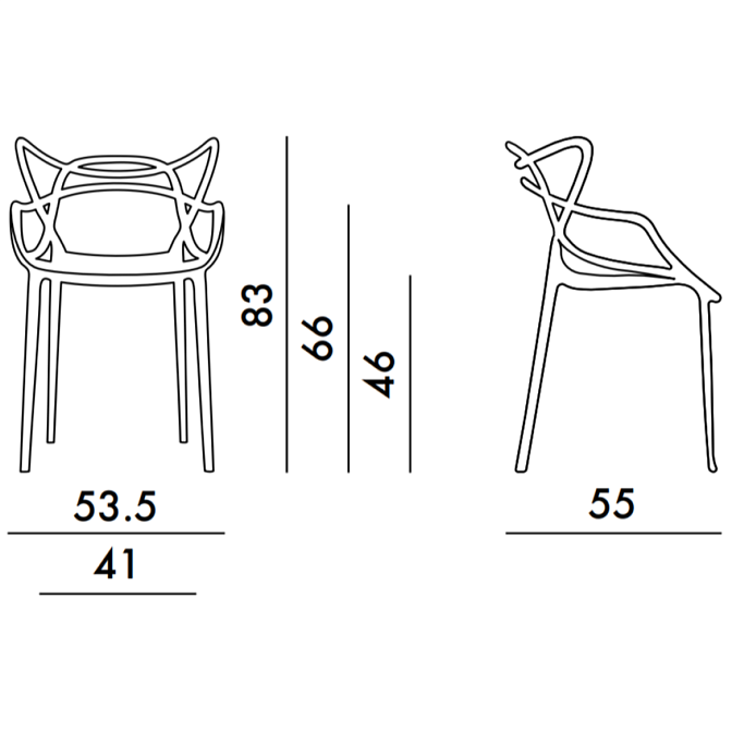 Обеденный стул Kartell Masters metal - фото-5 | interior market