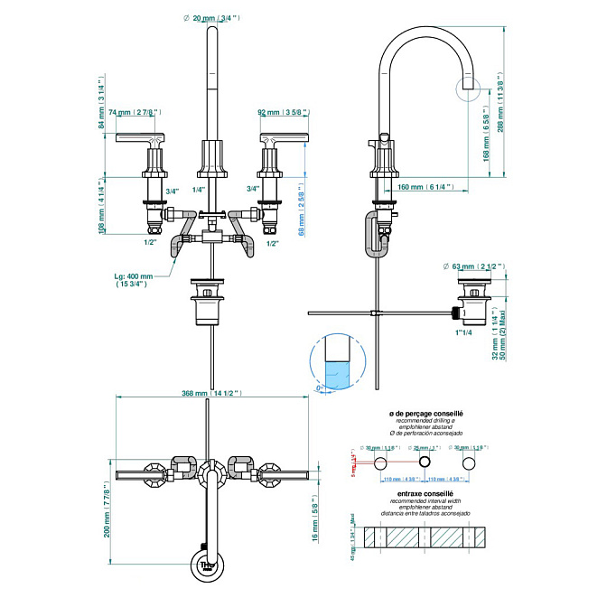Смеситель для раковины THG Les Ondes - фото-2 | interior market