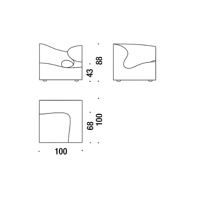 Модульный диван Moroso Misfits - фото-4 | interior market