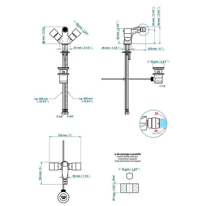 Смеситель для биде THG  - фото-2 | interior market