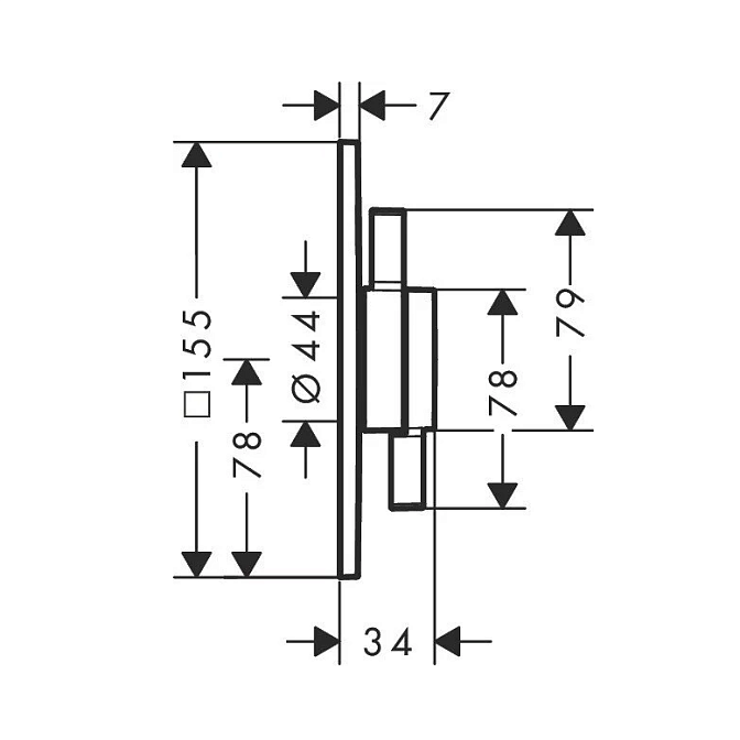 Смеситель для душа, Hansgrohe, DuoTurn Q, цвет-бронза шлифованная - фото-2 | interior market