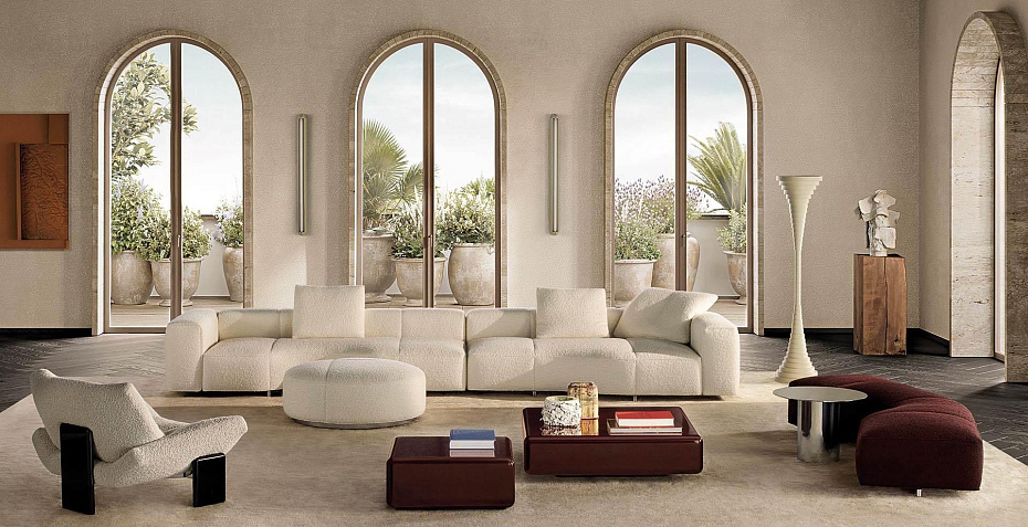 Модульный диван с пуфом Minotti Yves - фото-2 | interior market