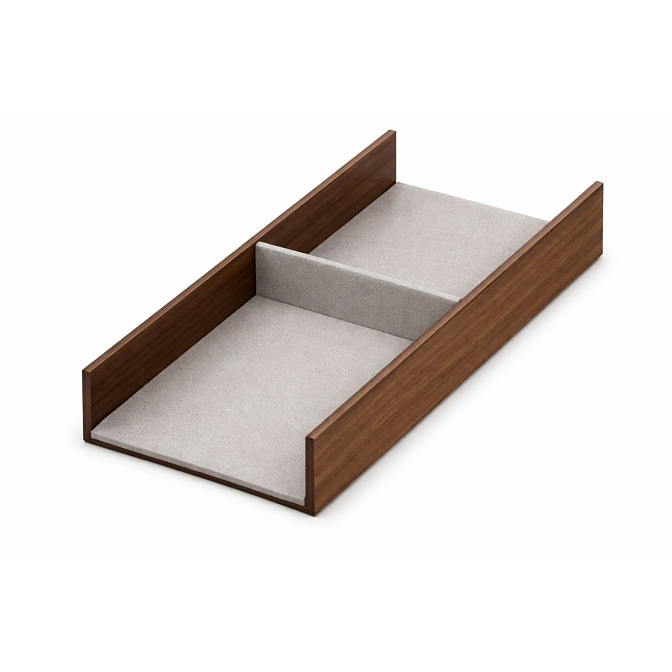 Разделитель 2-ной 15*25*5h Brown wallnut/grey - фото-1 | interior market