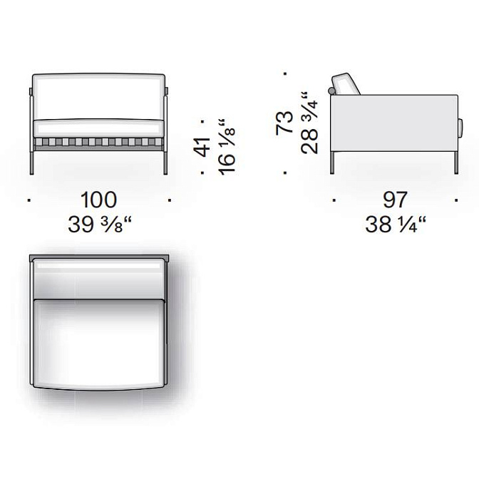 Кресло De Padova ÉTIQUETTE - фото-3 | interior market