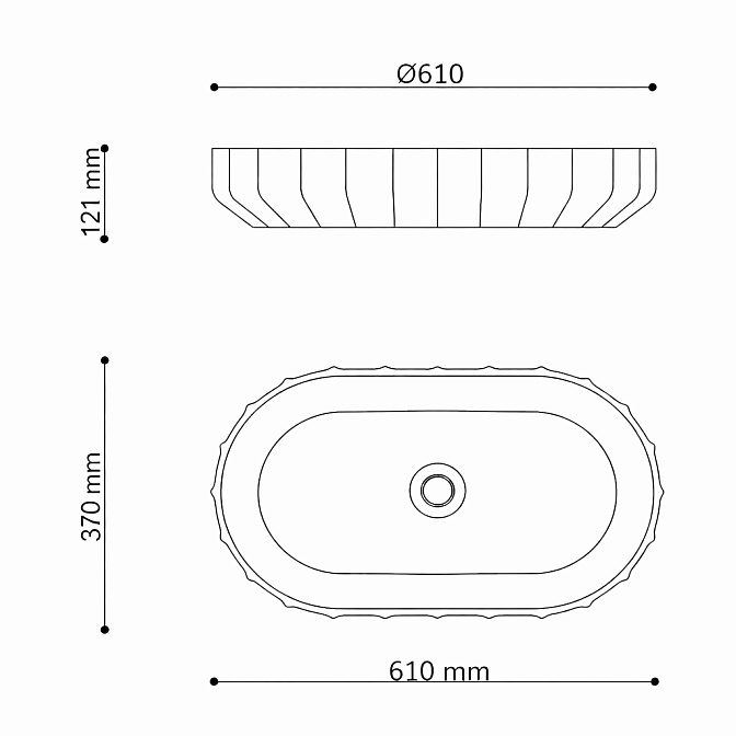 Раковина накладная SICIS THALYS - фото-5 | interior market