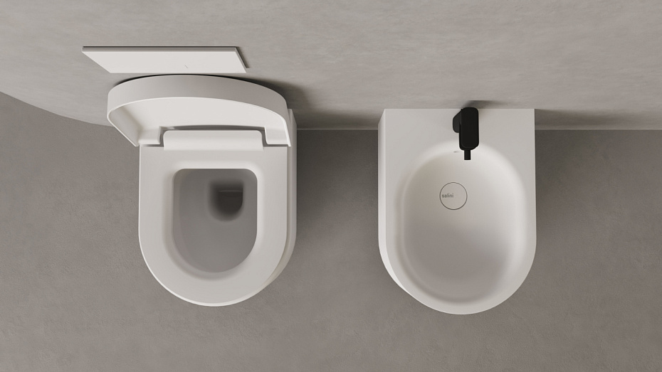 Подвесной безободковый унитаз SALINI GEMELLI с микролифтами - фото-6 | interior market
