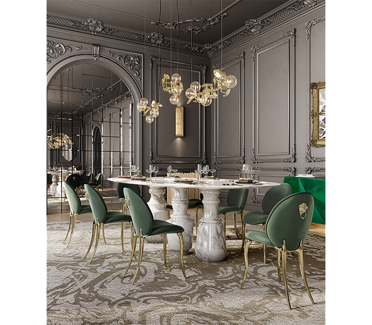 Обеденный стол Boca do Lobo Pietra Oval Xl Estremoz Dining Table - фото-2 | interior market
