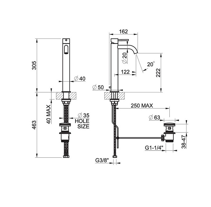 Смеситель для раковины Gessi FLESSA - фото-2 | interior market