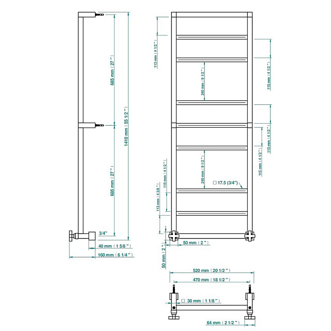 Полотенцесушитель THG Beluga - фото-2 | interior market