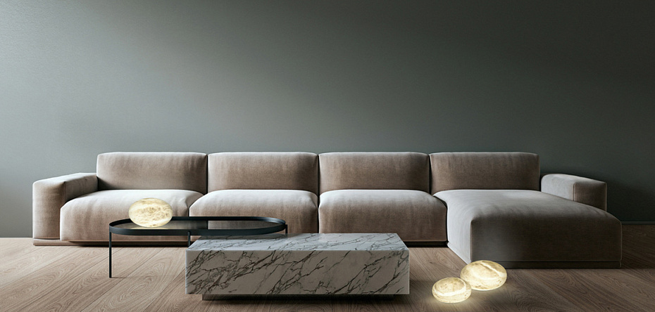 Настольная лампа United Alabaster WIRELESS OVAL - фото-3 | interior market