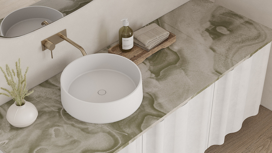 Раковина накладная матовая SALINI GLORIA 01 - фото-5 | interior market