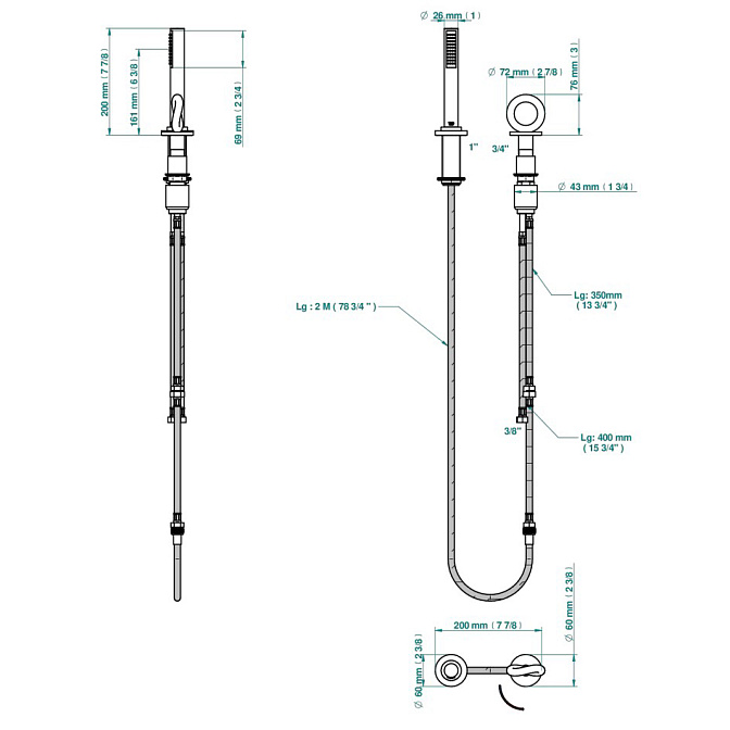 Смеситель для ванны THG Collection "O" - фото-3 | interior market