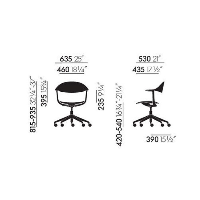 Офисный стул Vitra Mynt plastik - фото-2 | interior market
