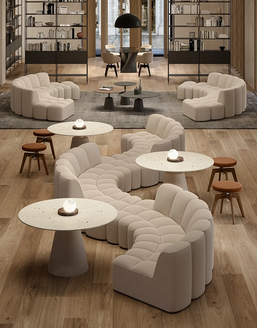 Диван с журнальным столиком MDF ITALIA ARRAY MOD.CURVA INTERNA - фото-4 | interior market