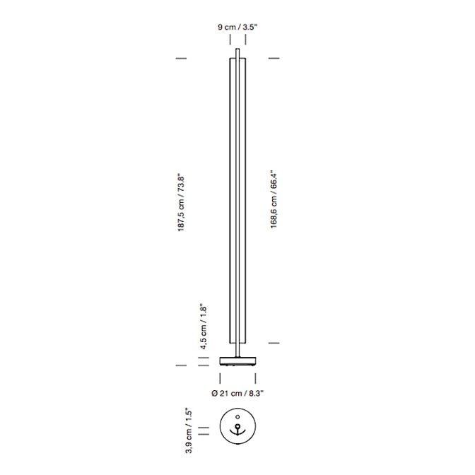 Торшер  SANTA&COLE LÁMINA 165 - фото-7 | interior market