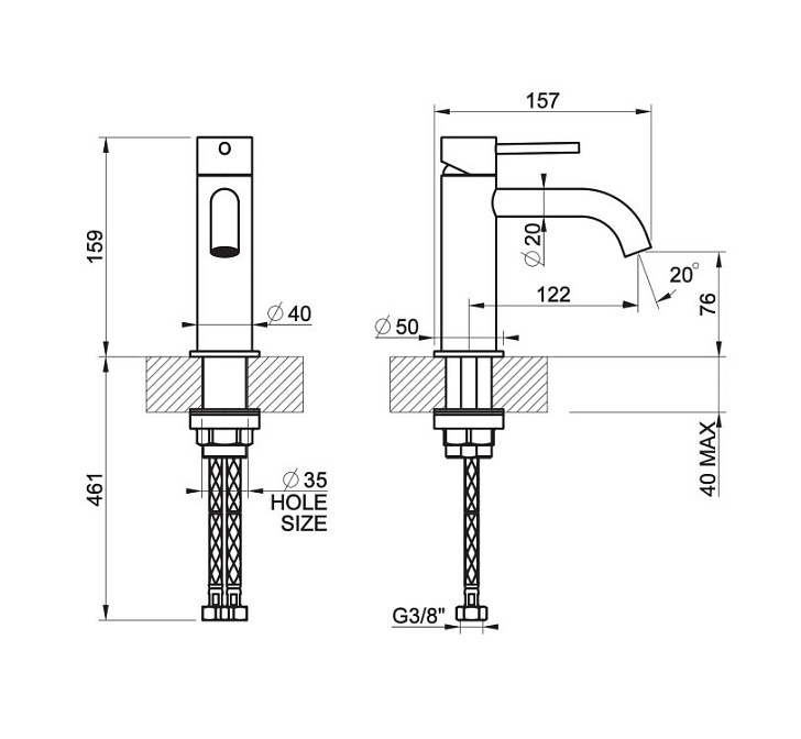 Смеситель для раковины Gessi FLESSA - фото-6 | interior market