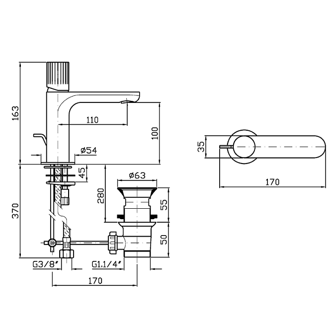Смеситель для раковины Zucchetti  - фото-2 | interior market