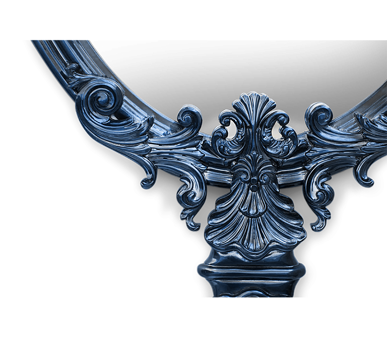 Зеркало интерьерное Boca do Lobo Marie Antoinette Blue Mirror - фото-4 | interior market