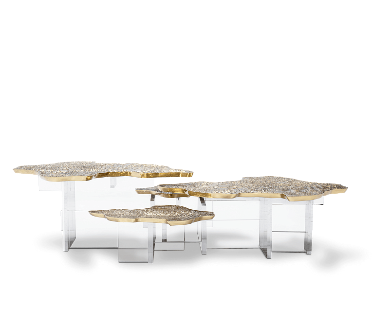 Журнальный столик Boca do Lobo Monet Brass Center Table - фото-2 | interior market