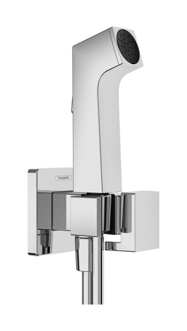 Гигиенический душ, Hansgrohe, E 1jet EcoSmart+, с запорным вентилем, для холодной воды, цвет-хром - фото-1 | interior market