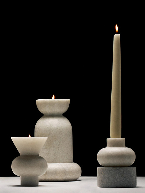 Подсвечник  Tom Dixon Stone Stacking Candleholder - фото-3 | interior market