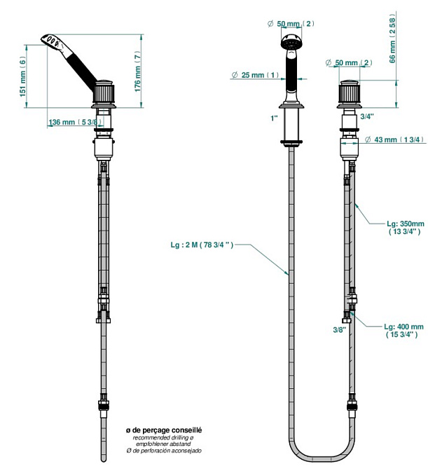 Смеситель для ваной THG Jaipur - фото-2 | interior market