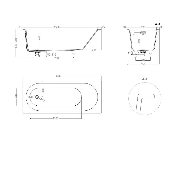 Ванна  SALINI ORNELLA KIT - фото-7 | interior market