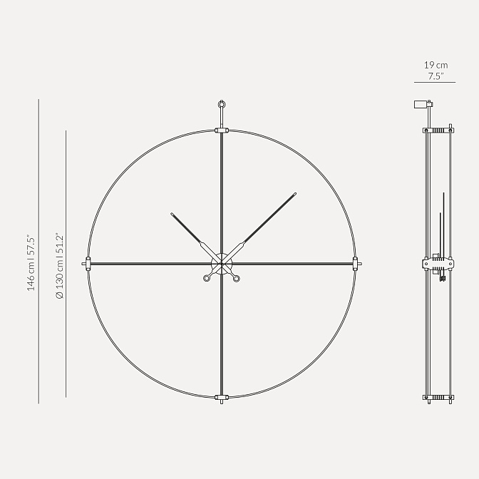 Часы настенные Delmori Premium NOMON - фото-5 | interior market