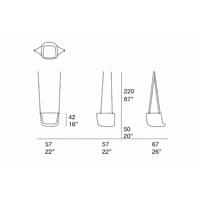 Кресло подвесное Paola lenti Adagio - фото-5 | interior market