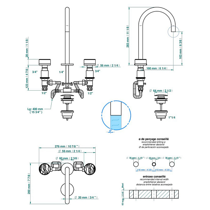 Смеситель для раковины THG Yoko Ice - фото-2 | interior market