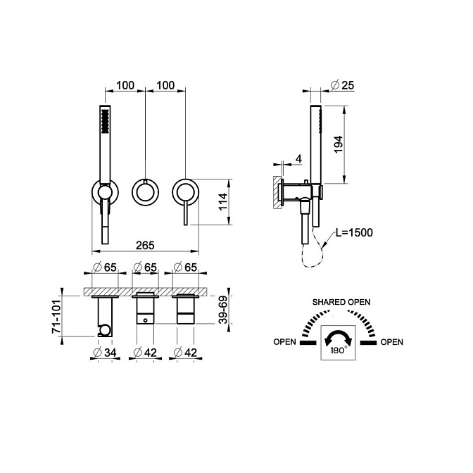 Смеситель для душа Gessi GESSI 316 - фото-2 | interior market