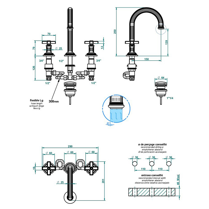 Смеситель для раковины THG  - фото-2 | interior market