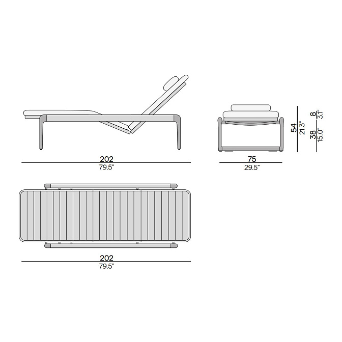 Шезлонг для улицы Manutti Flows - фото-7 | interior market