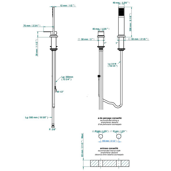 Смеситель для ванны THG Soho - фото-2 | interior market