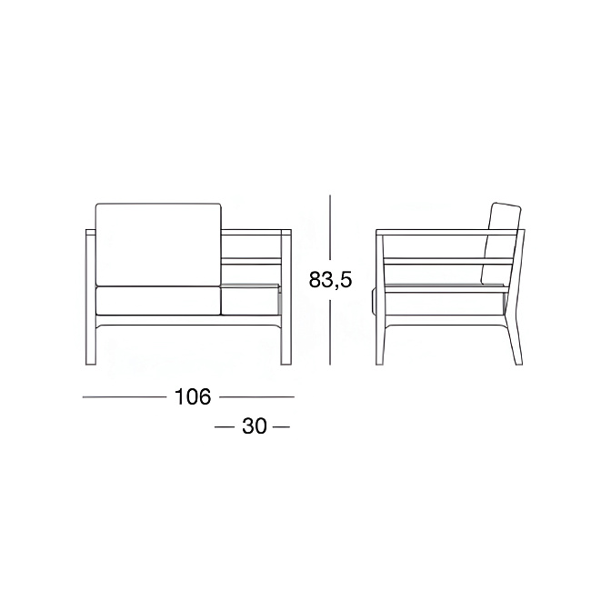 Кресло для улицы Longhi Stadel - фото-3 | interior market