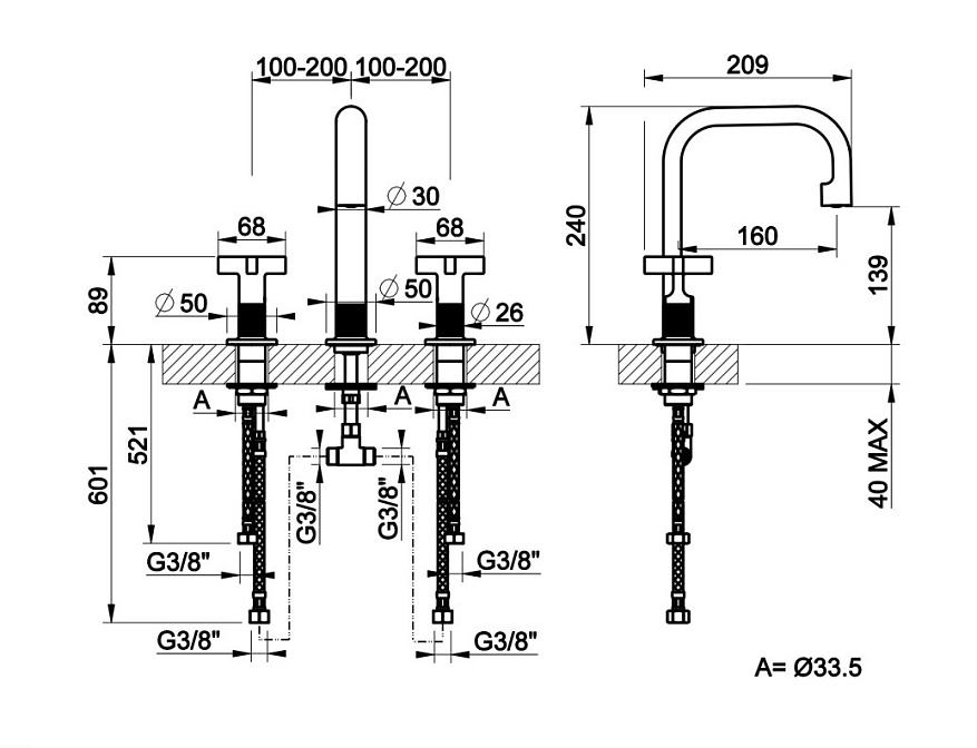 Смеситель для раковины Gessi INCISO - фото-3 | interior market