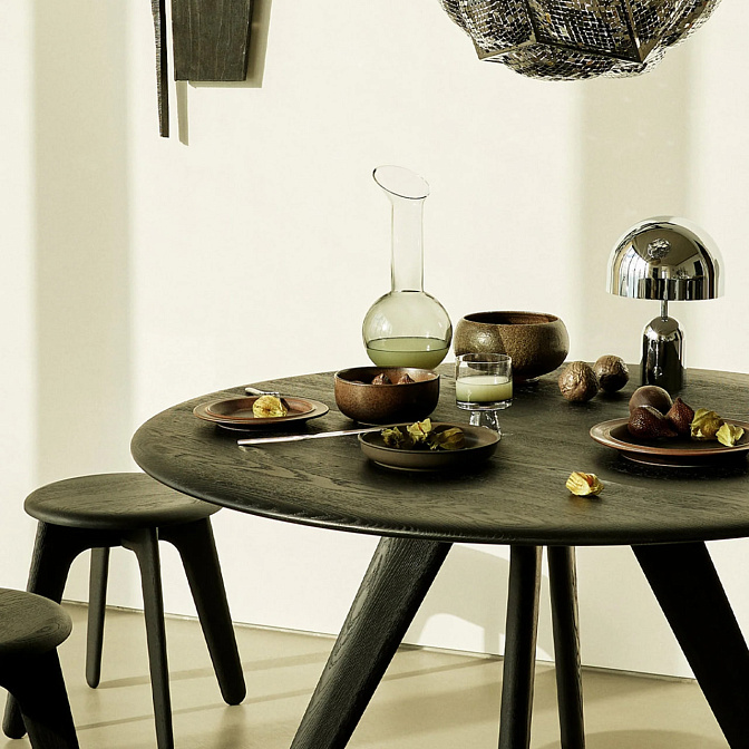 Обеденный стол Tom Dixon Slab 120cm Round Table - фото-2 | interior market