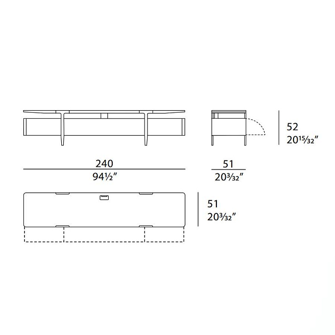 Тумба под ТВ Turri Domus - фото-5 | interior market