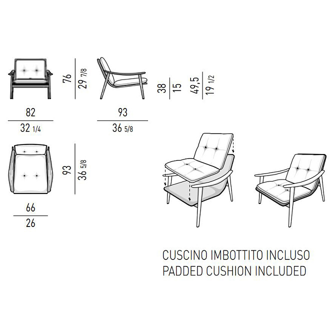 Кресло Minotti FYNN SADDLE-HIDE - фото-2 | interior market