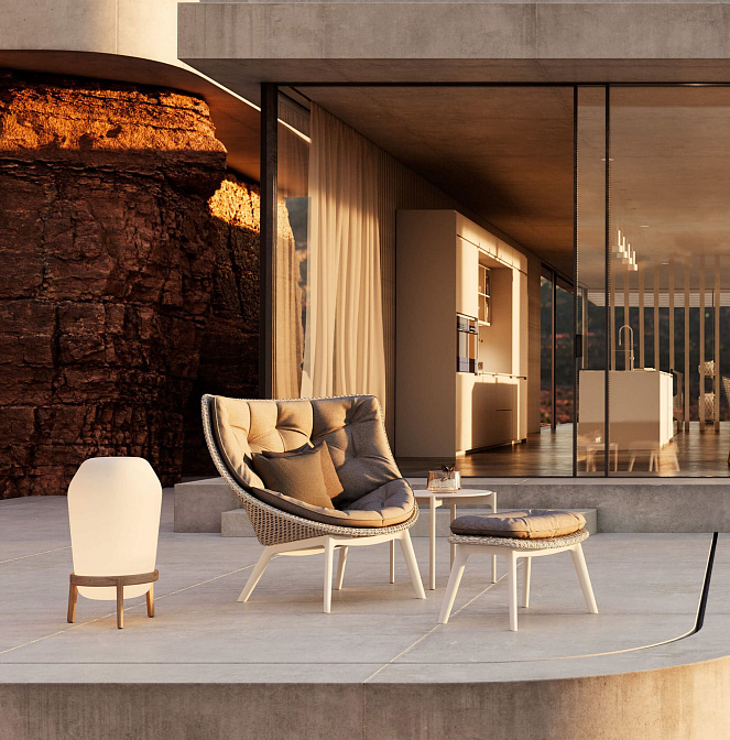 Пуф для улицы Dedon MBRACE ALU - фото-3 | interior market