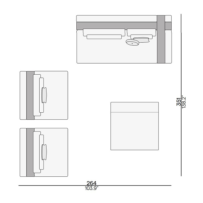 Диванный гарнитур для улицы Manutti Kumo - фото-2 | interior market